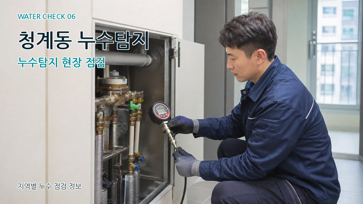 청계동 누수탐지 누수탐지 현장 점검