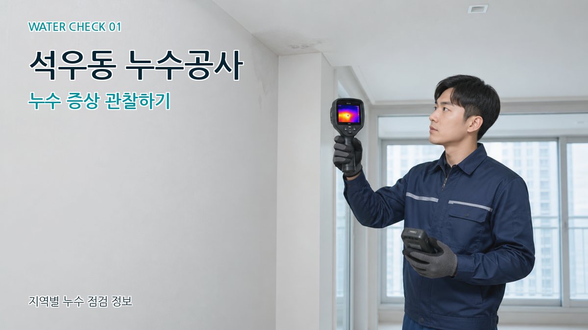 석우동 아파트누수 누수탐지 이미지