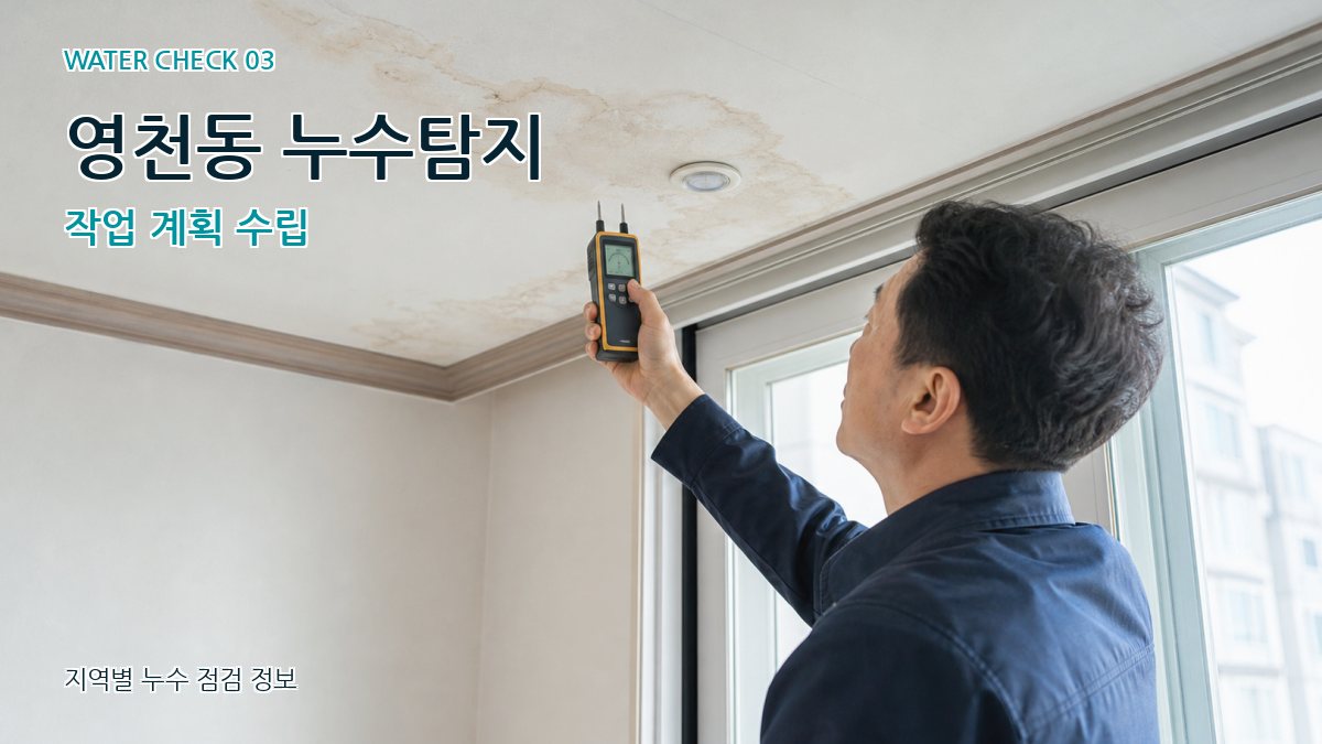 영천동 천장누수 누수탐지 이미지
