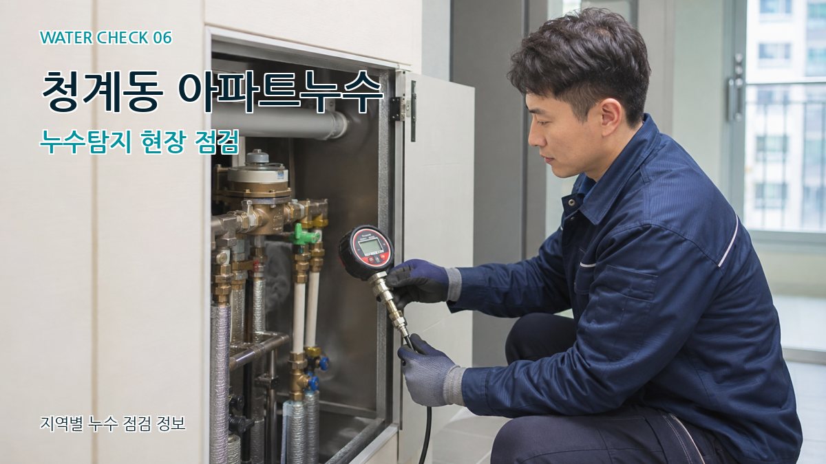 청계동 아파트누수 누수탐지 현장 점검