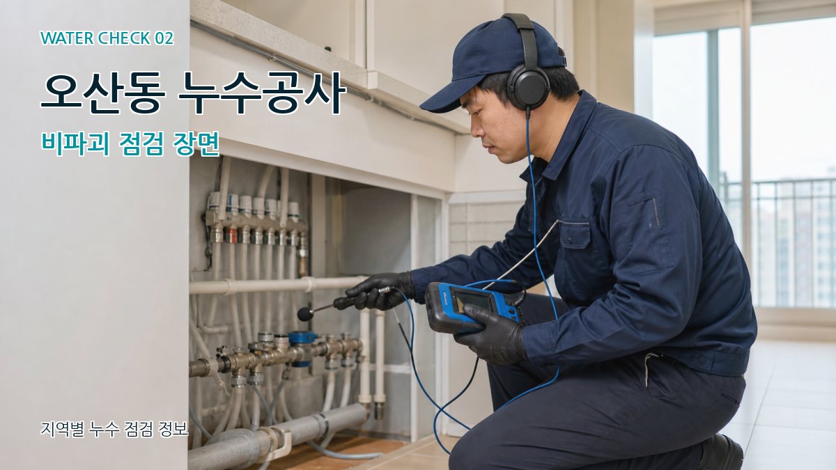 오산동 화장실누수 누수탐지 이미지