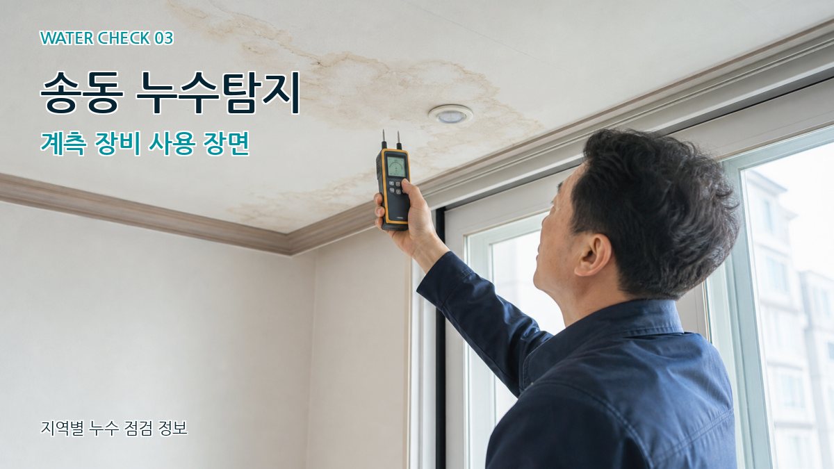 송동 천장누수 누수탐지 이미지