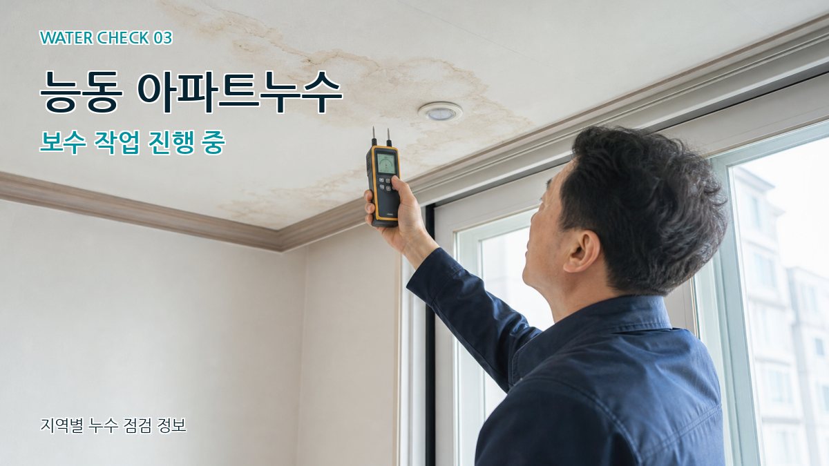 능동 천장누수 누수탐지 이미지