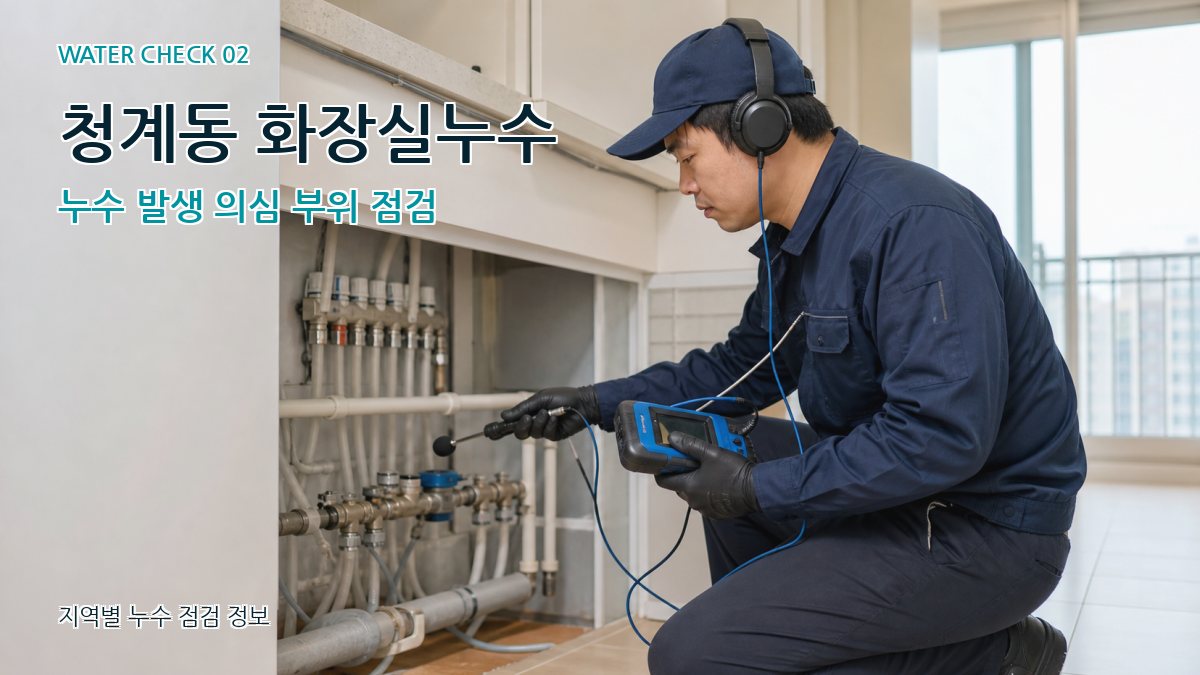 청계동 화장실누수 누수탐지 이미지