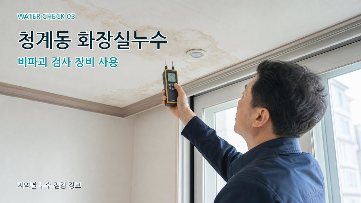 청계동 천장누수 누수탐지 이미지