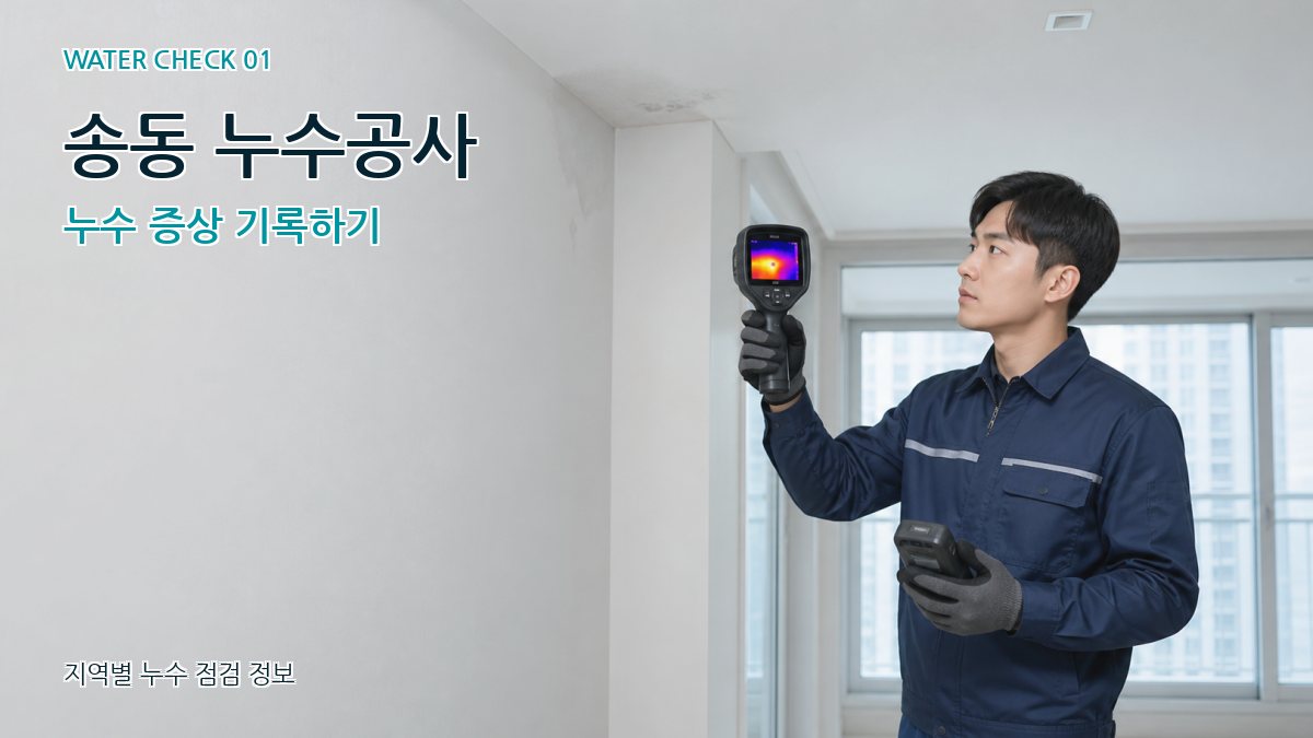 송동 누수공사 누수 증상 기록하기