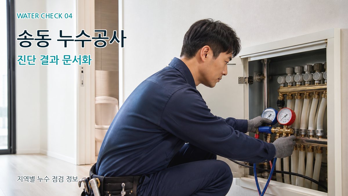 송동 누수공사 진단 결과 문서화
