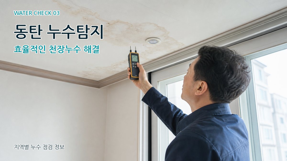 능동 천장누수 누수탐지 이미지
