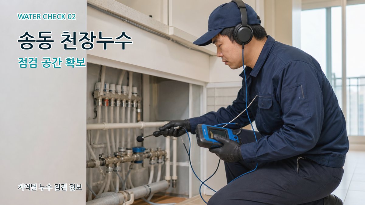 송동 천장누수 점검 공간 확보