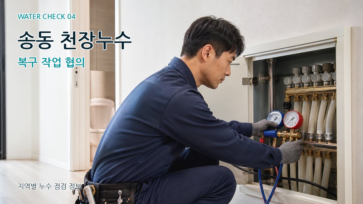 송동 천장누수 복구 작업 협의