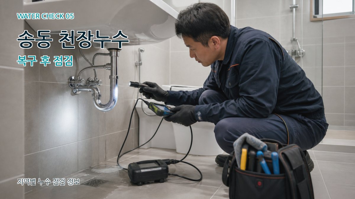 송동 천장누수 복구 후 점검