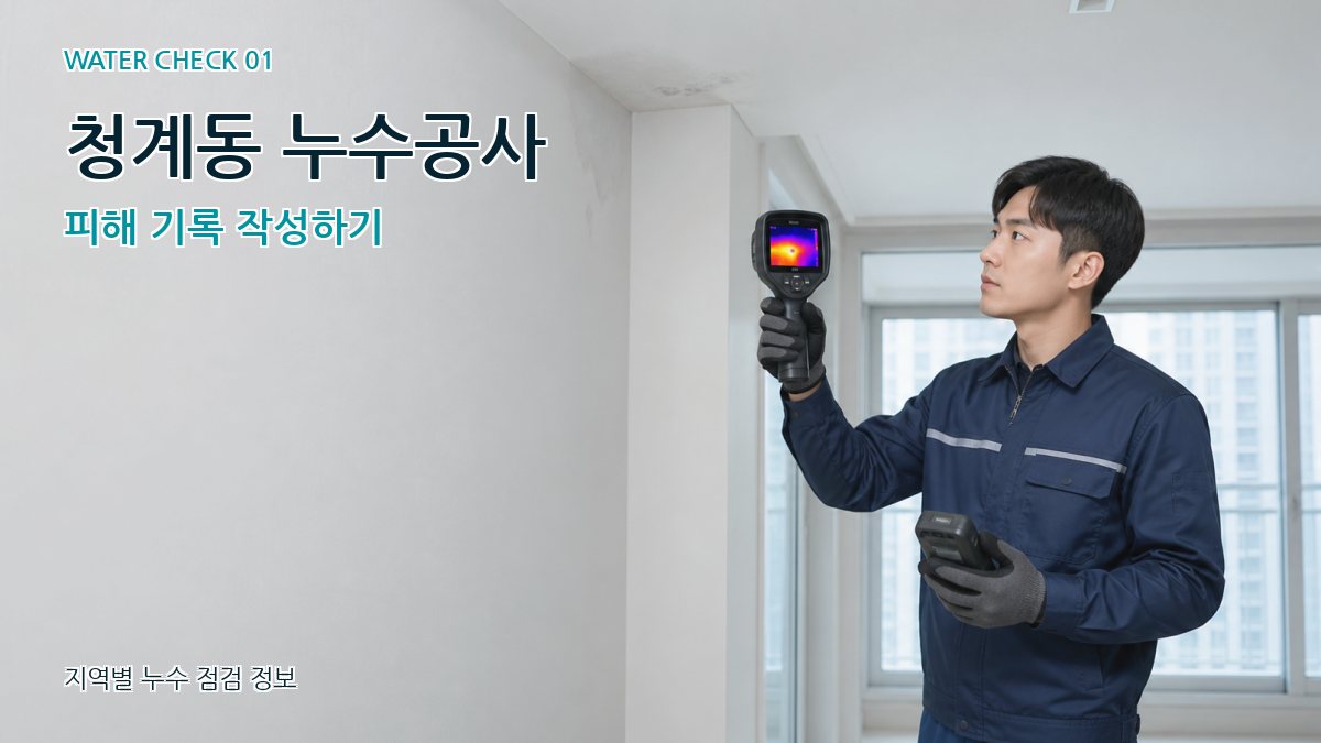 청계동 누수공사 피해 기록 작성하기