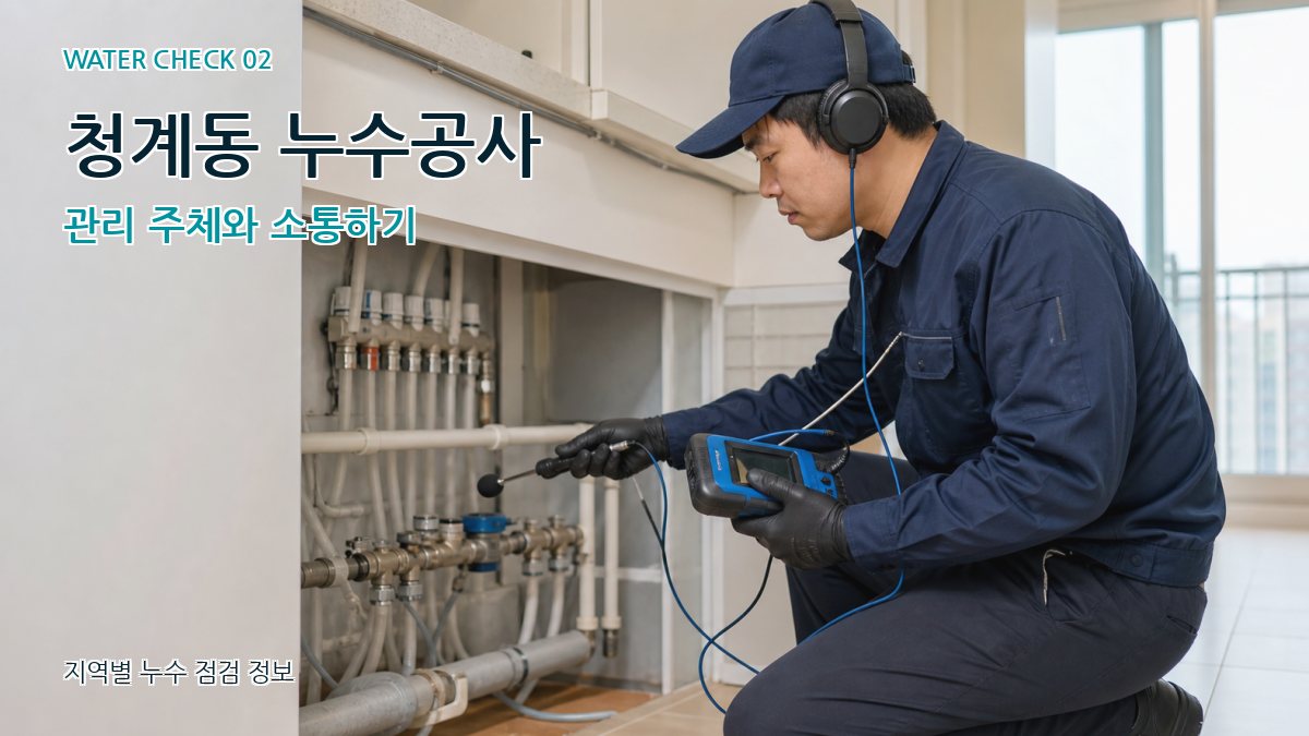 청계동 누수공사 관리 주체와 소통하기