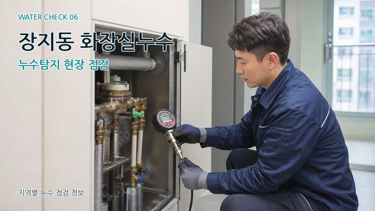 장지동 화장실누수 누수탐지 현장 점검