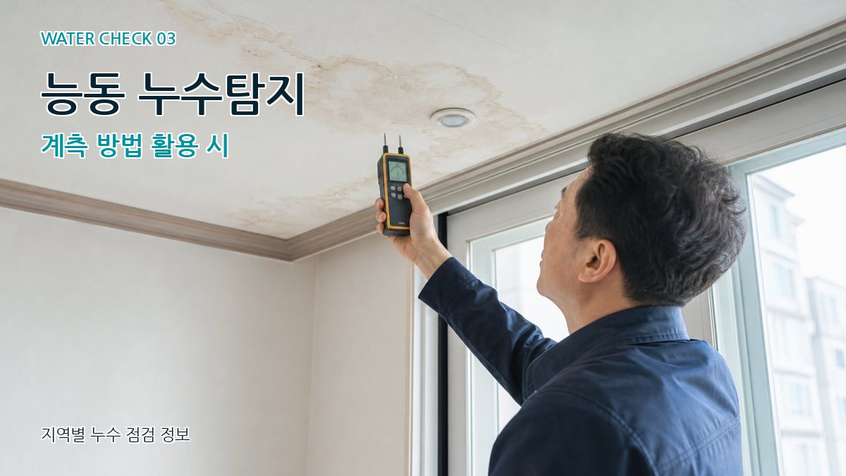 능동 천장누수 누수탐지 이미지