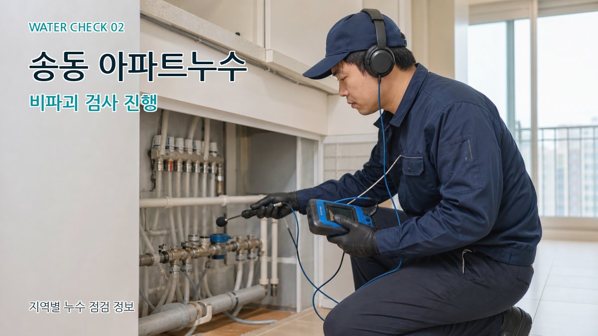 송동 화장실누수 누수탐지 이미지